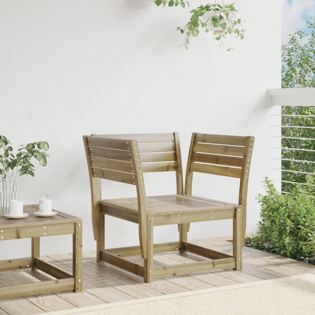 vidaXL Garden Chair | Natural Wood | Vacuum Pressure Impregnated Pinewood