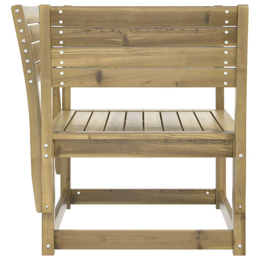 vidaXL Garden Chair | Natural Wood | Vacuum Pressure Impregnated Pinewood