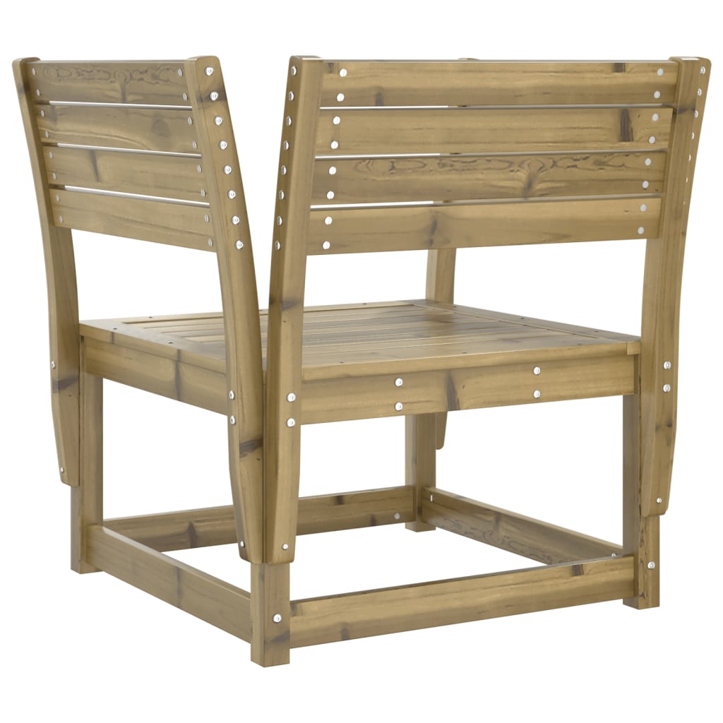 vidaXL Garden Chair | Natural Wood | Vacuum Pressure Impregnated Pinewood