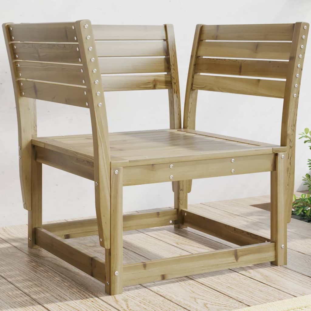 vidaXL Garden Chair | Natural Wood | Vacuum Pressure Impregnated Pinewood