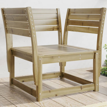 vidaXL Garden Chair | Natural Wood | Vacuum Pressure Impregnated Pinewood