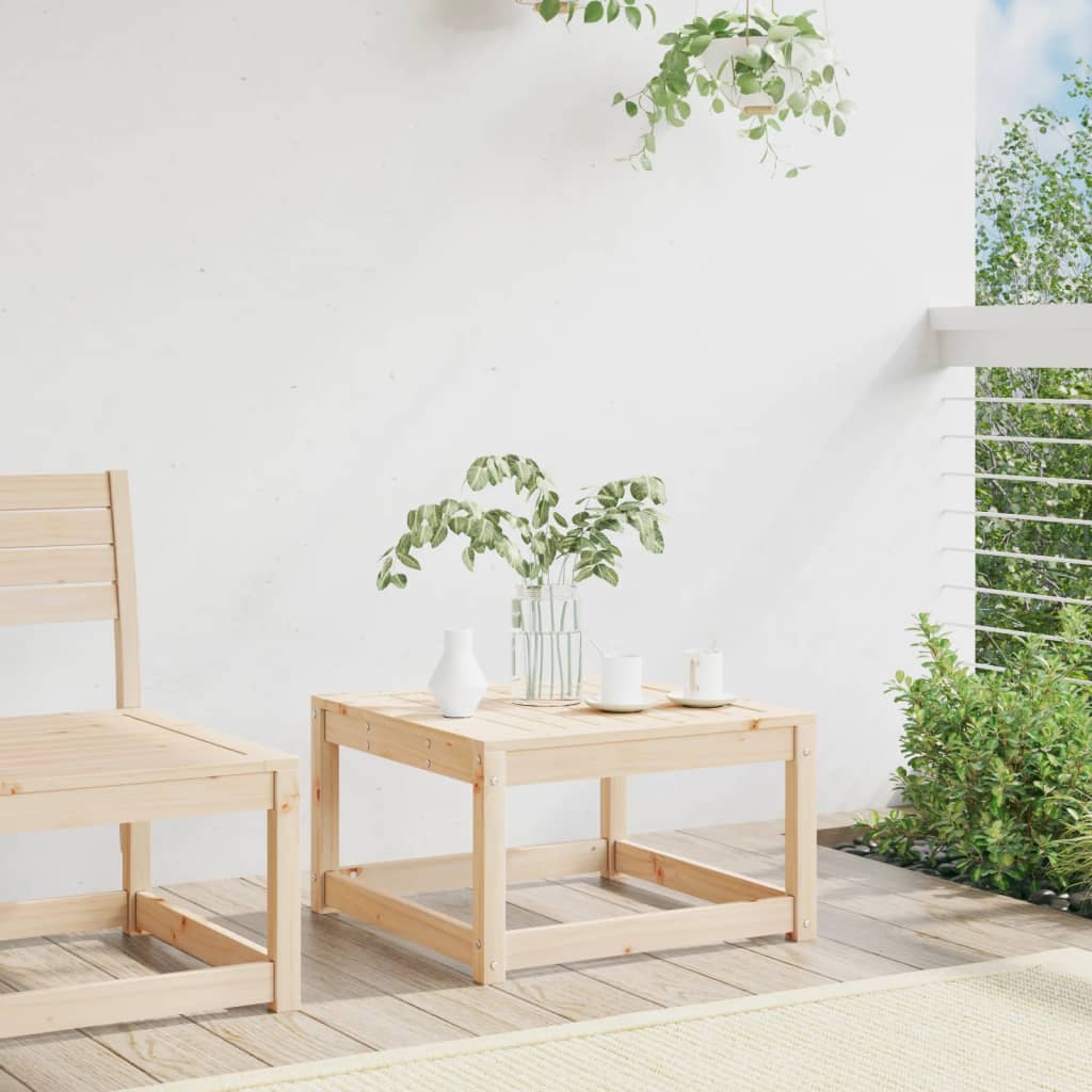 vidaXL Garden Footstool | Natural Wood | Solid Pine Wood | Medium | Modular