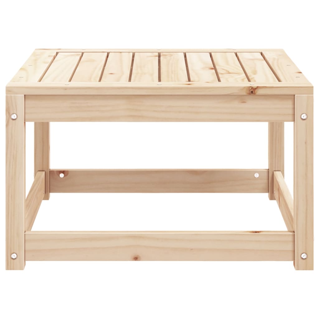 vidaXL Garden Footstool | Natural Wood | Solid Pine Wood | Medium | Modular