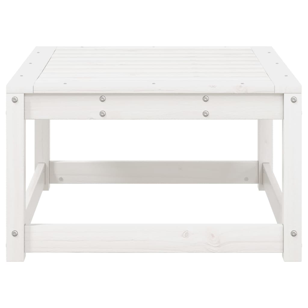 vidaXL Garden Footstool | White | Solid Pine Wood | Standard | Modular
