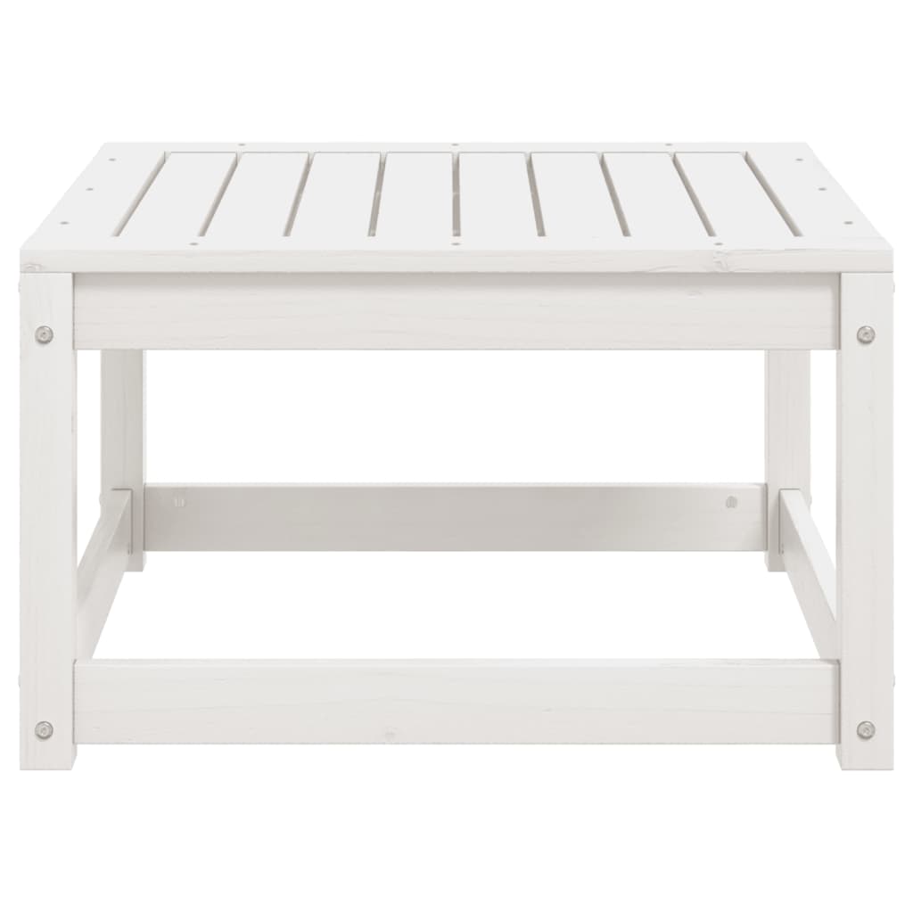 vidaXL Garden Footstool | White | Solid Pine Wood | Standard | Modular