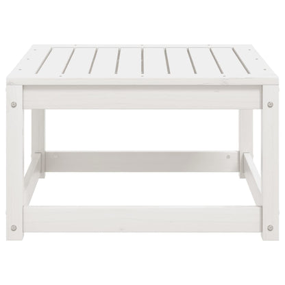 vidaXL Garden Footstool | White | Solid Pine Wood | Standard | Modular