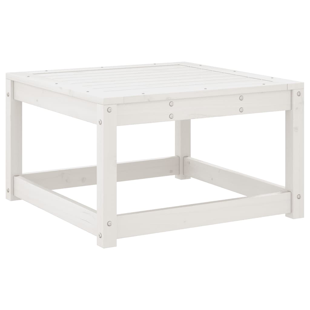 vidaXL Garden Footstool | White | Solid Pine Wood | Standard | Modular