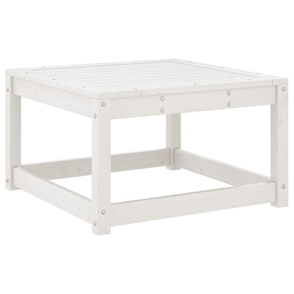vidaXL Garden Footstool | White | Solid Pine Wood | Standard | Modular