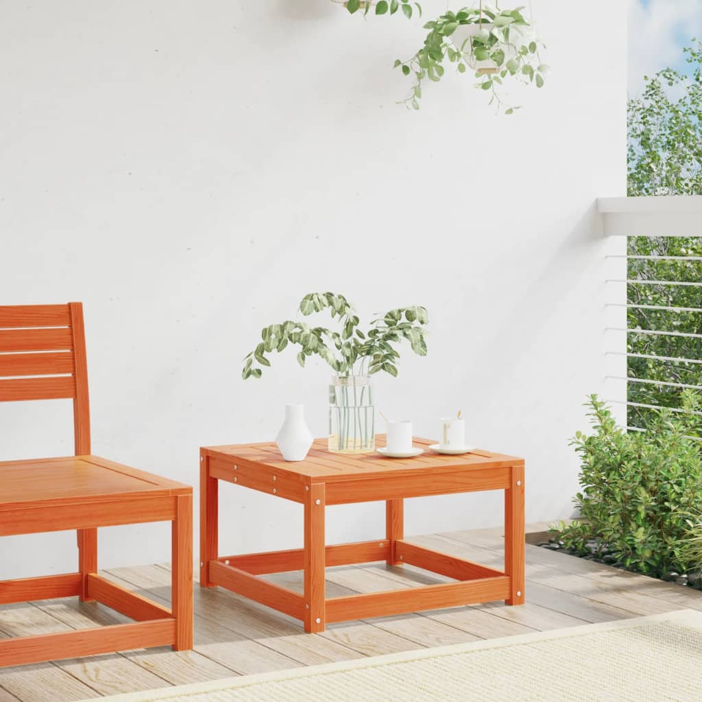 vidaXL Garden Footstool | Wax Brown | Solid Pine Wood | Medium | Modular