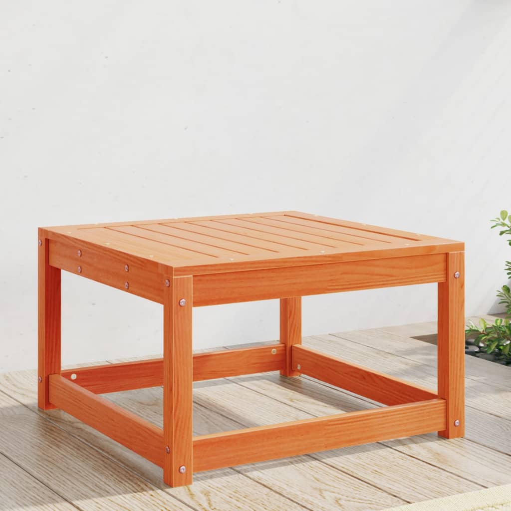 vidaXL Garden Footstool | Wax Brown | Solid Pine Wood | Medium | Modular