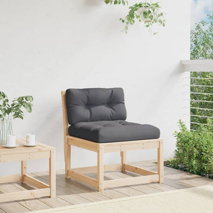 vidaXL Garden Sofa | Anthracite, Pine | Solid pine wood, Polyester | Medium