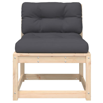 vidaXL Garden Sofa | Anthracite, Pine | Solid pine wood, Polyester | Medium