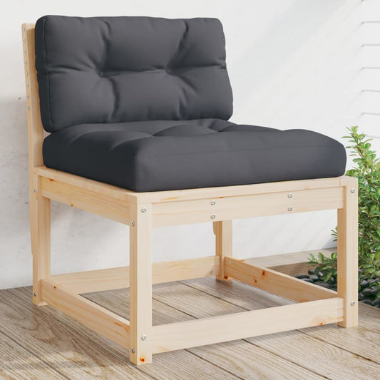 vidaXL Garden Sofa | Anthracite, Pine | Solid pine wood, Polyester | Medium