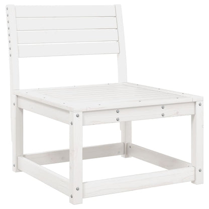 vidaXL Garden Sofa | White and Anthracite | Solid Pine Wood, Polyester | Medium