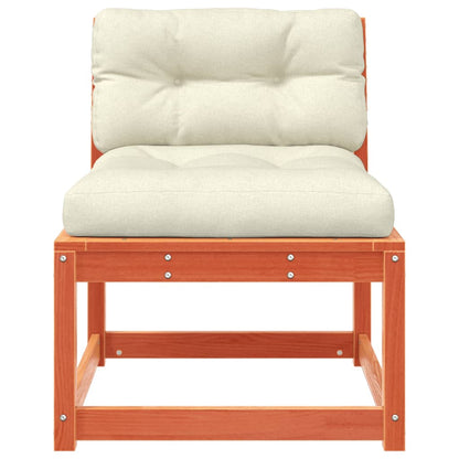 vidaXL Garden Sofa | Wax brown | Solid pine wood, Polyester | Modular
