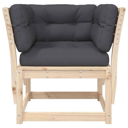 vidaXL Garden Sofa | Anthracite | Solid pine wood | Medium | Modular