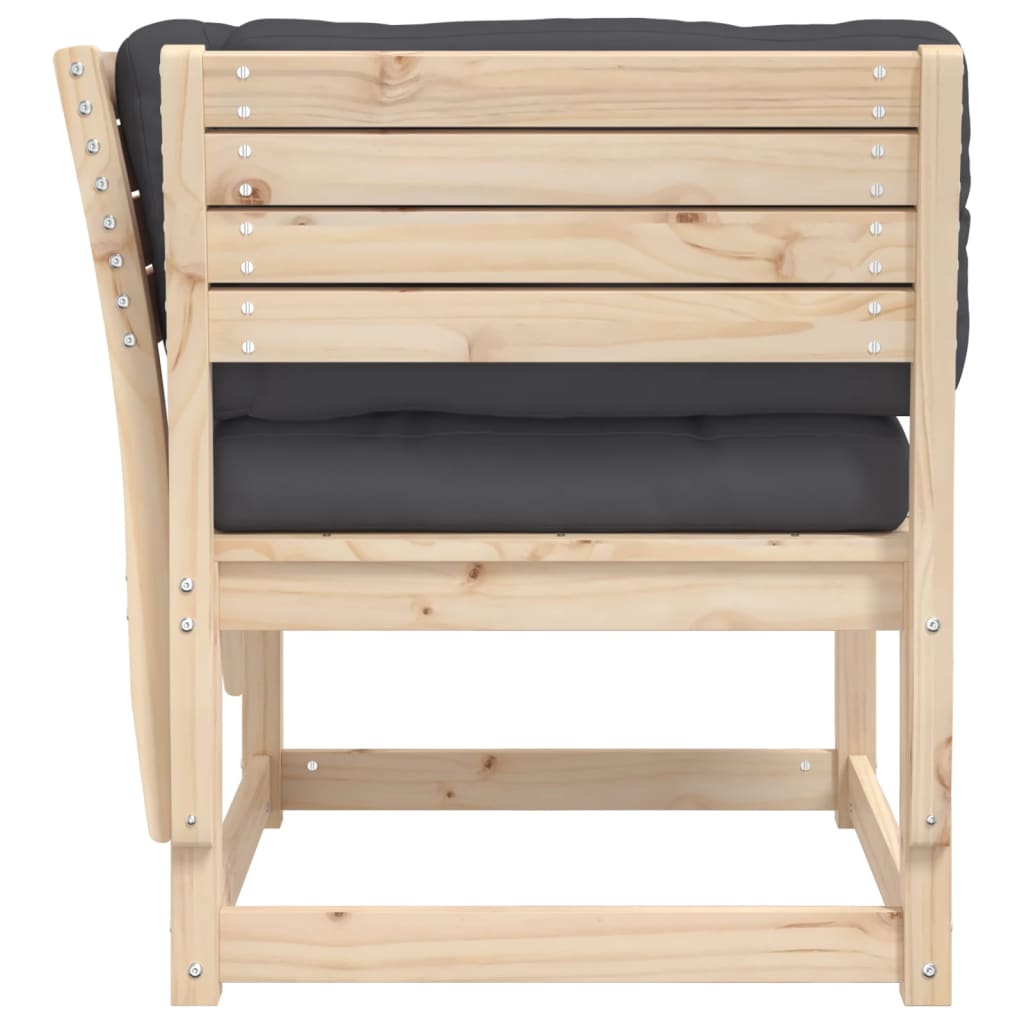 vidaXL Garden Sofa | Anthracite | Solid pine wood | Medium | Modular