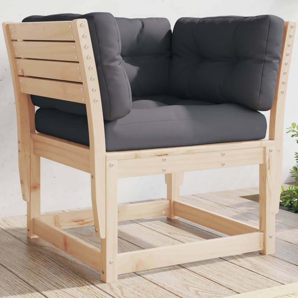 vidaXL Garden Sofa | Anthracite | Solid pine wood | Medium | Modular