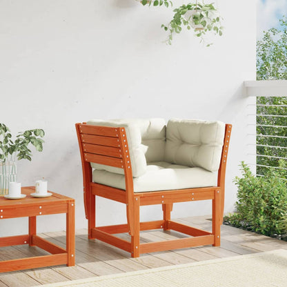 vidaXL Garden Sofa | Wax Brown | Solid Pine Wood | Medium | Modular