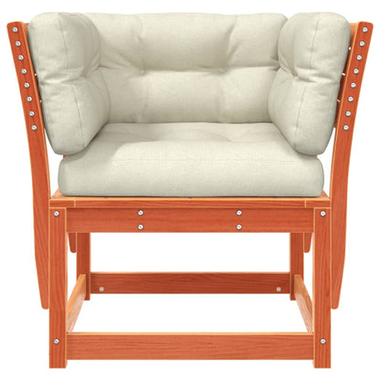 vidaXL Garden Sofa | Wax Brown | Solid Pine Wood | Medium | Modular