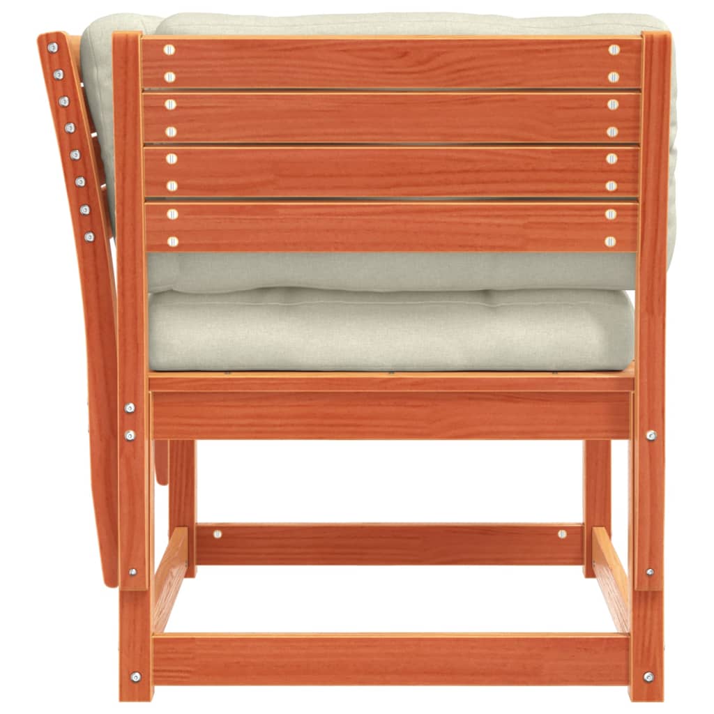 vidaXL Garden Sofa | Wax Brown | Solid Pine Wood | Medium | Modular