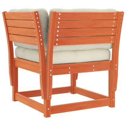 vidaXL Garden Sofa | Wax Brown | Solid Pine Wood | Medium | Modular