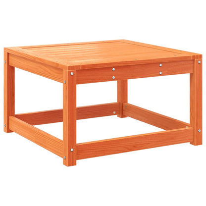vidaXL Garden Footstool | Wax brown | Solid pine wood, Polyester cushion