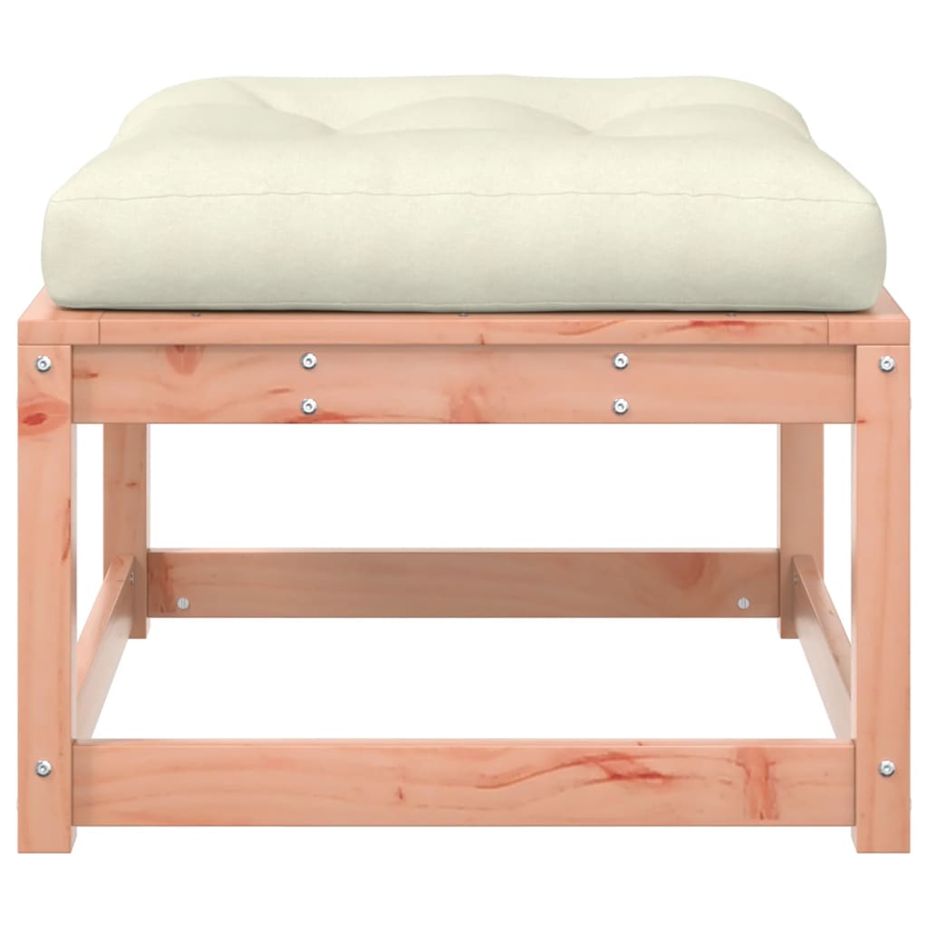 vidaXL Garden Footstool | Cream white | Solid douglas wood | Medium | Modular