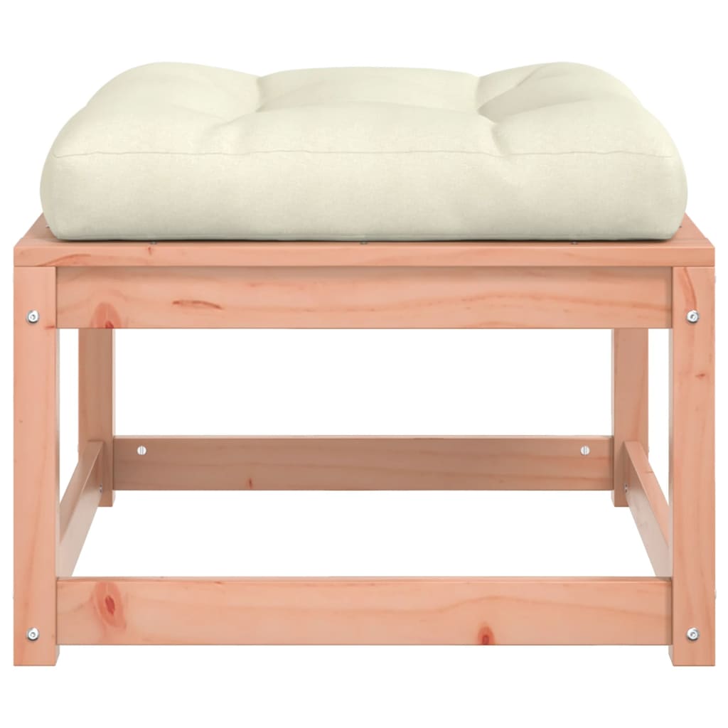 vidaXL Garden Footstool | Cream white | Solid douglas wood | Medium | Modular