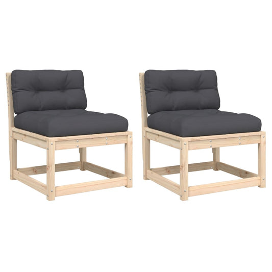 vidaXL Garden Sofa | Set of 2 | Anthracite | Solid Pine Wood | Medium | Modular