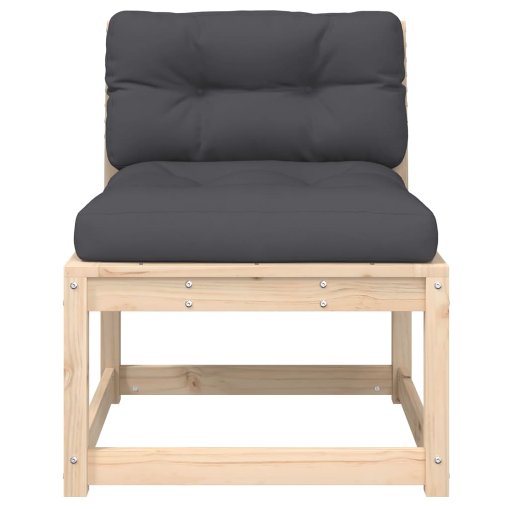 vidaXL Garden Sofa | Set of 2 | Anthracite | Solid Pine Wood | Medium | Modular