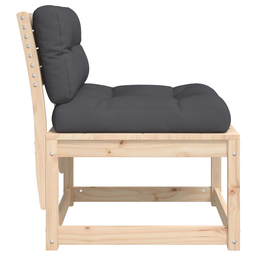 vidaXL Garden Sofa | Set of 2 | Anthracite | Solid Pine Wood | Medium | Modular