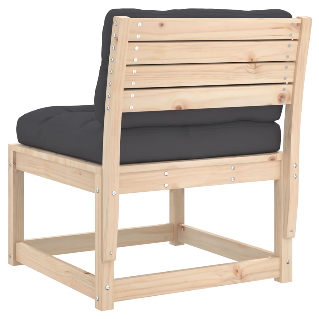 vidaXL Garden Sofa | Set of 2 | Anthracite | Solid Pine Wood | Medium | Modular