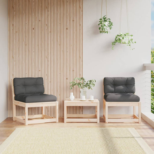 vidaXL Garden Sofa | Set of 2 | Anthracite | Solid Pine Wood | Medium | Modular