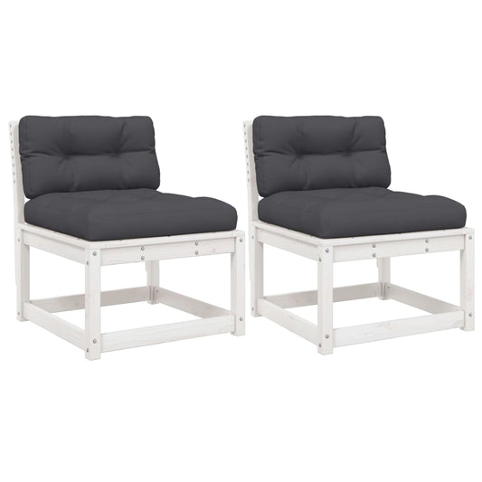 vidaXL Garden Sofa | Set of 2 | White and Anthracite