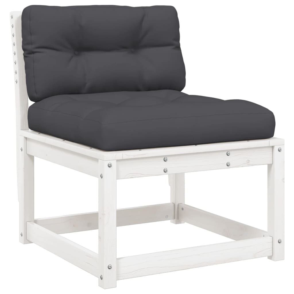 vidaXL Garden Sofa | Set of 2 | White and Anthracite