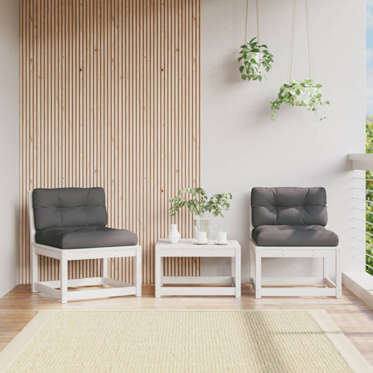 vidaXL Garden Sofa | Set of 2 | White and Anthracite