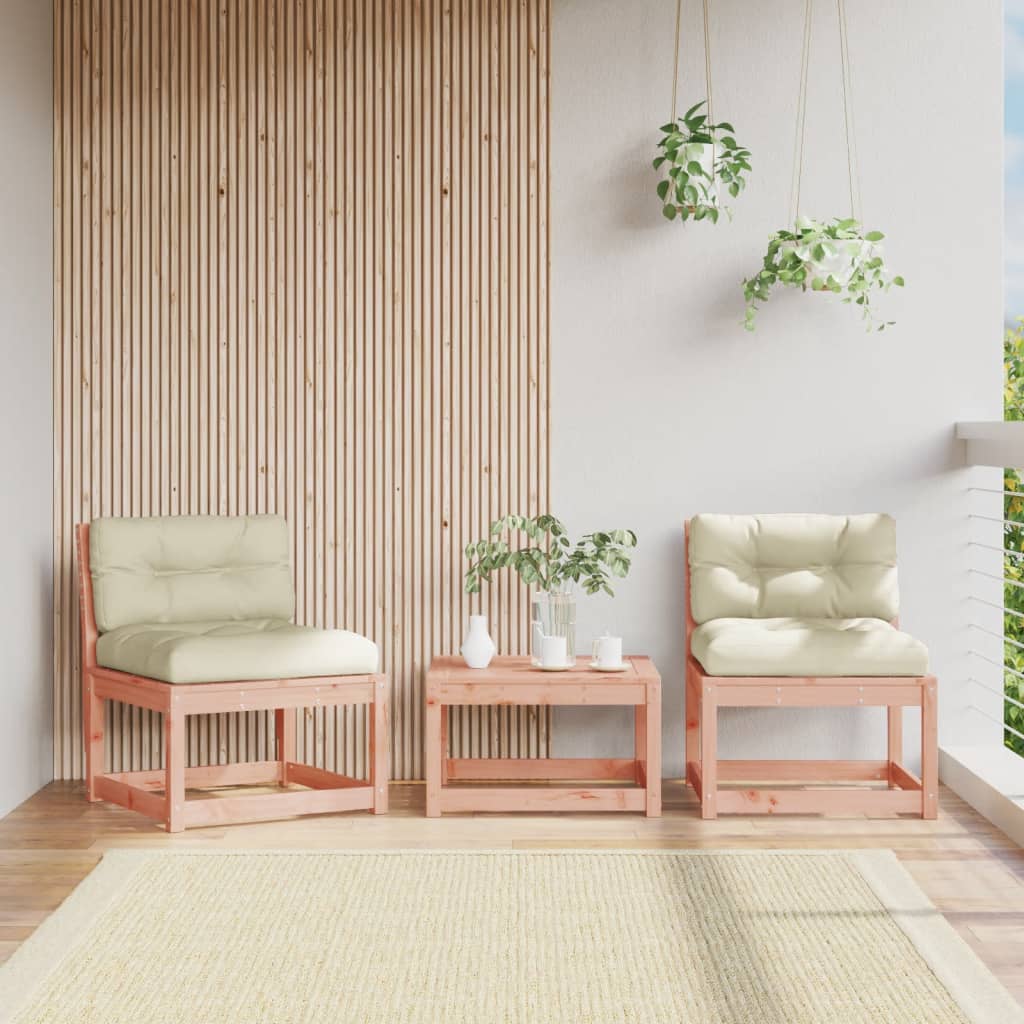 vidaXL Garden Sofa | Set of 2 | Cream white | Solid Douglas wood, Polyester