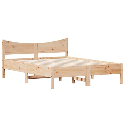vidaXL Bed Frame without Mattress 135x190 cm Double Solid Wood Pine