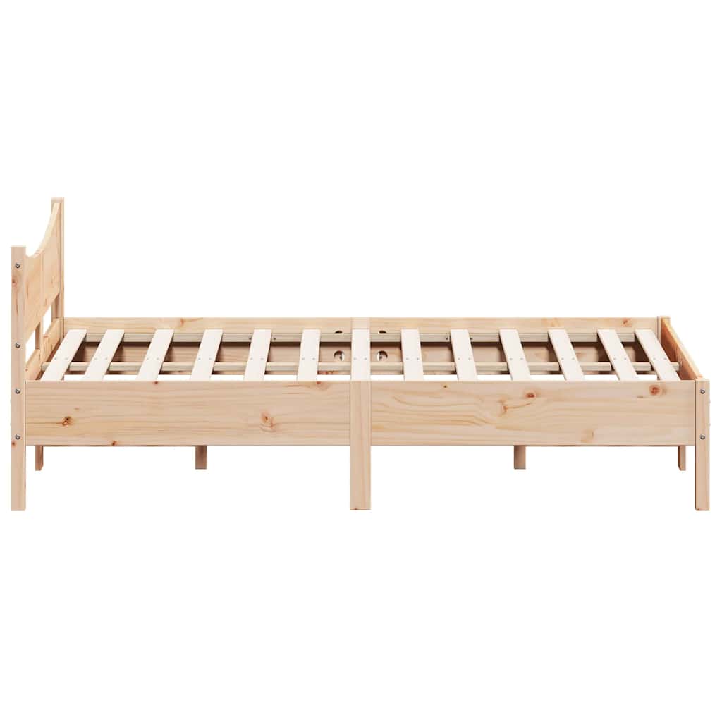 vidaXL Bed Frame without Mattress 135x190 cm Double Solid Wood Pine