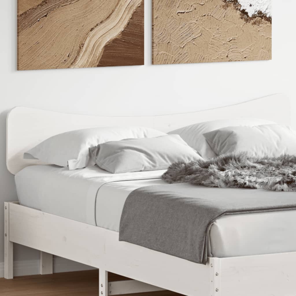 vidaXL Headboard White 160 cm Solid Wood Pine