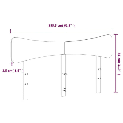 vidaXL Headboard Wax Brown 150 cm Solid Wood Pine