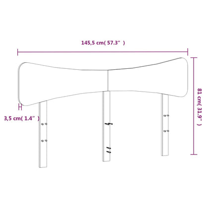 vidaXL Headboard Wax Brown 140 cm Solid Wood Pine