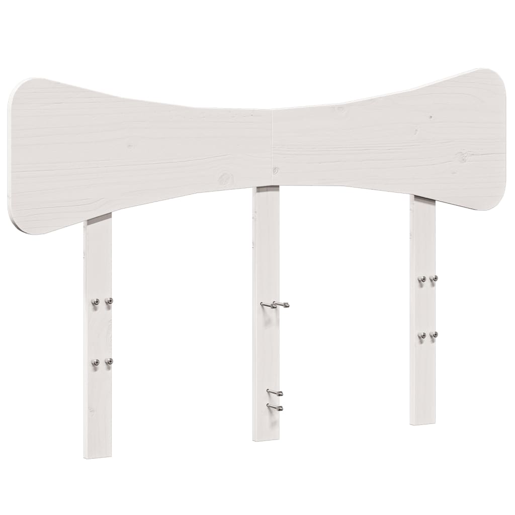 vidaXL Headboard White 135 cm Solid Wood Pine