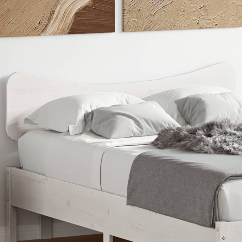 vidaXL Headboard White 135 cm Solid Wood Pine