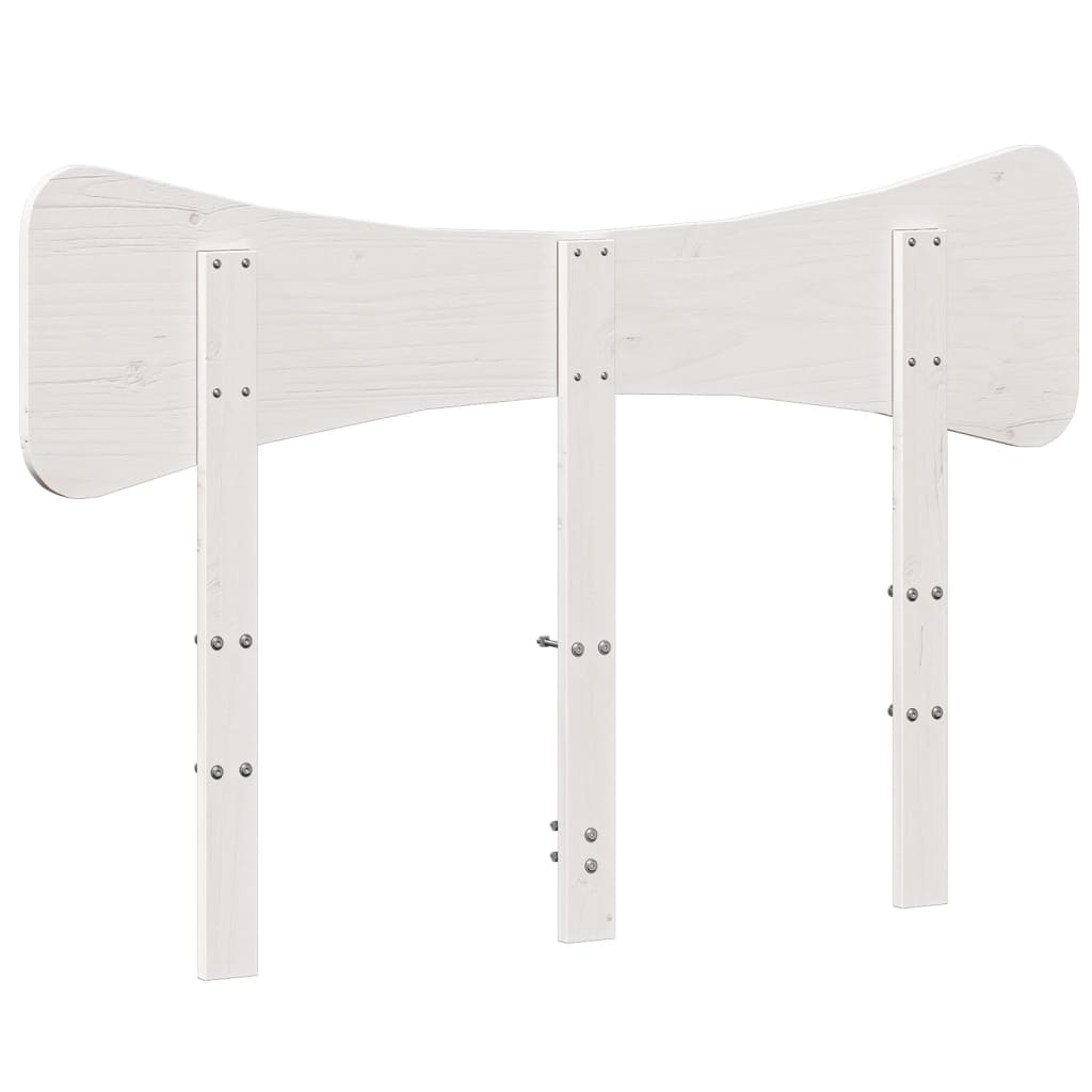 vidaXL Headboard White 120 cm Solid Wood Pine