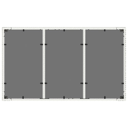 vidaXL Garden Table with Glass Top White 150x90x75 cm Poly Rattan