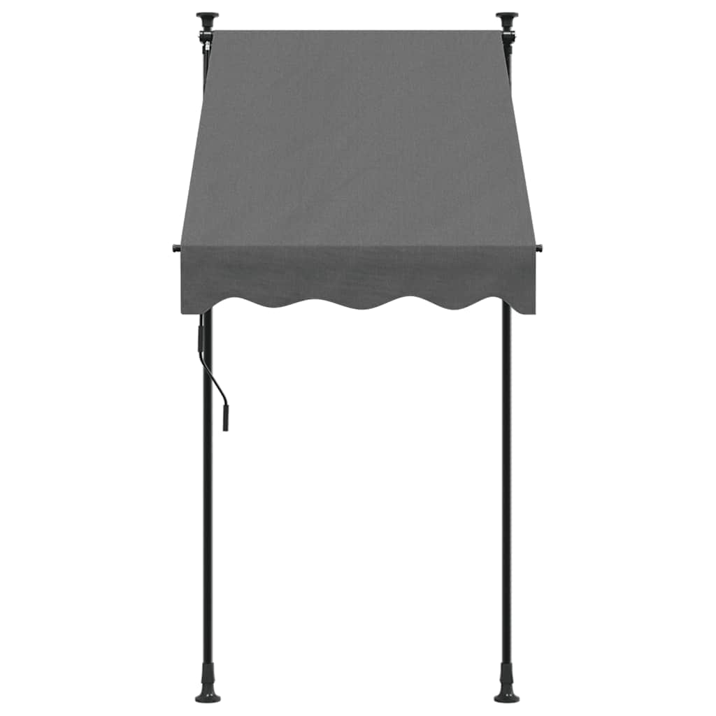 vidaXL Retractable Awning Anthracite 100x150 cm Fabric and Steel