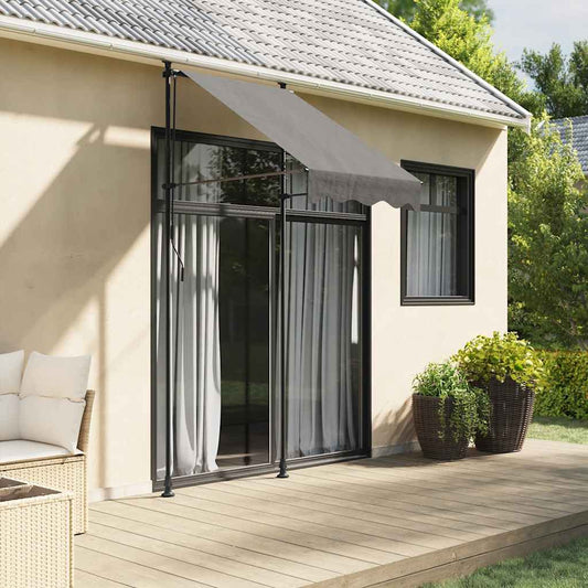 vidaXL Retractable Awning Anthracite 100x150 cm Fabric and Steel