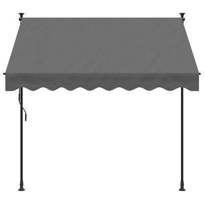 vidaXL Retractable Awning Anthracite 200x150 cm Fabric and Steel